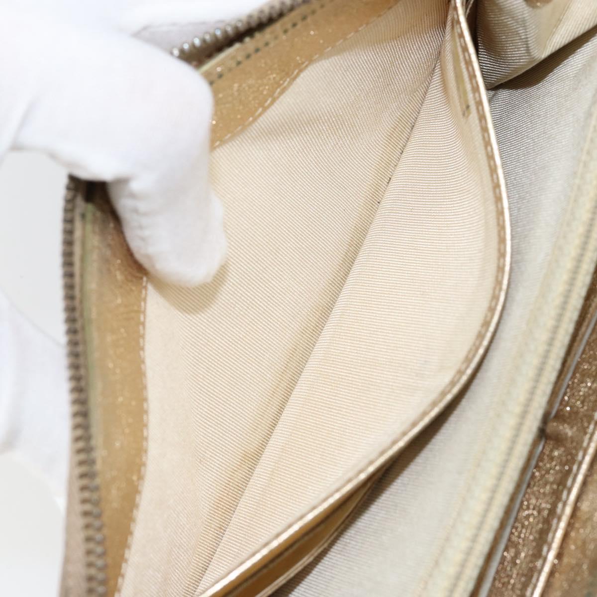 CHANEL 2.55 Matelasse Long Wallet Lamb Skin Gold CC Auth yk19525