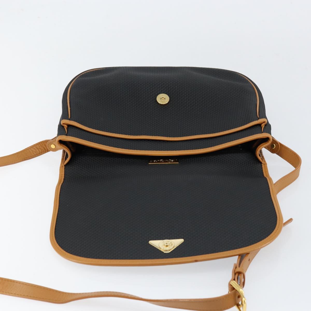 SAINT LAURENT Shoulder Bag Leather Beige Gold Auth yk19534