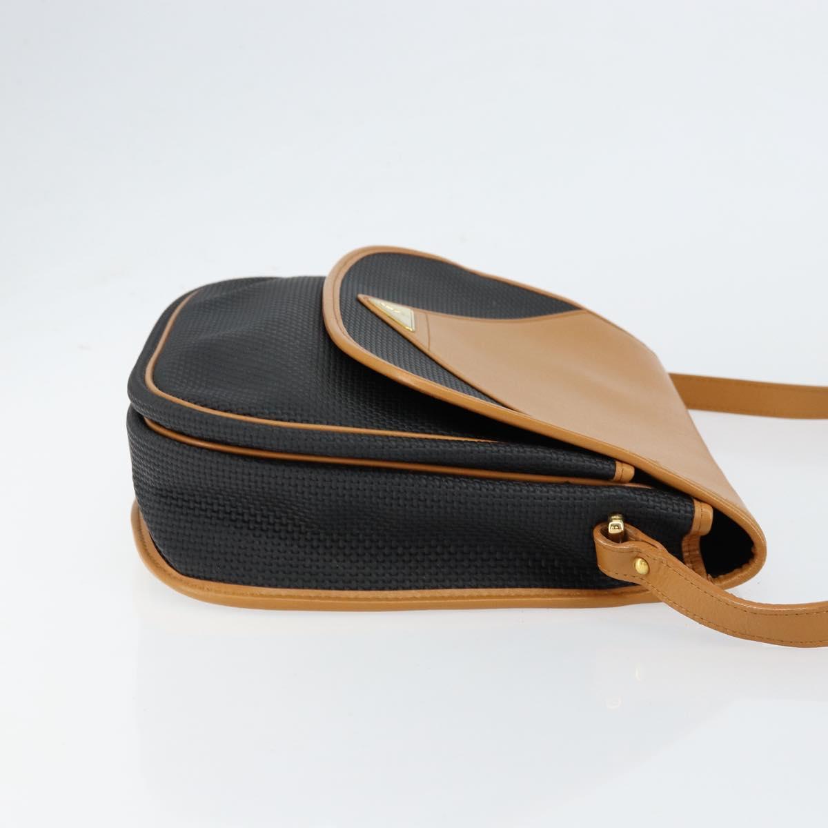 SAINT LAURENT Shoulder Bag Leather Beige Gold Auth yk19534