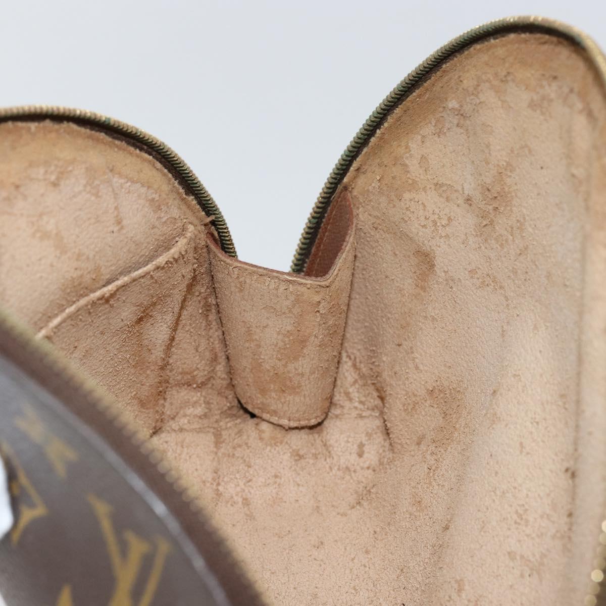 LOUIS VUITTON Monogram Trousse Demi Ronde Cosmetic Pouch M47520 LV Auth yk19536