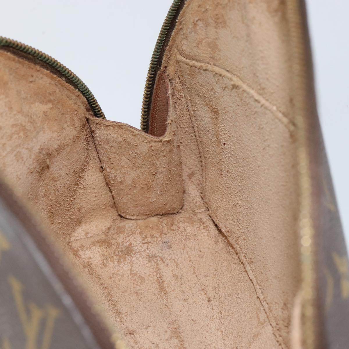 LOUIS VUITTON Monogram Trousse Demi Ronde Cosmetic Pouch M47520 LV Auth yk19536