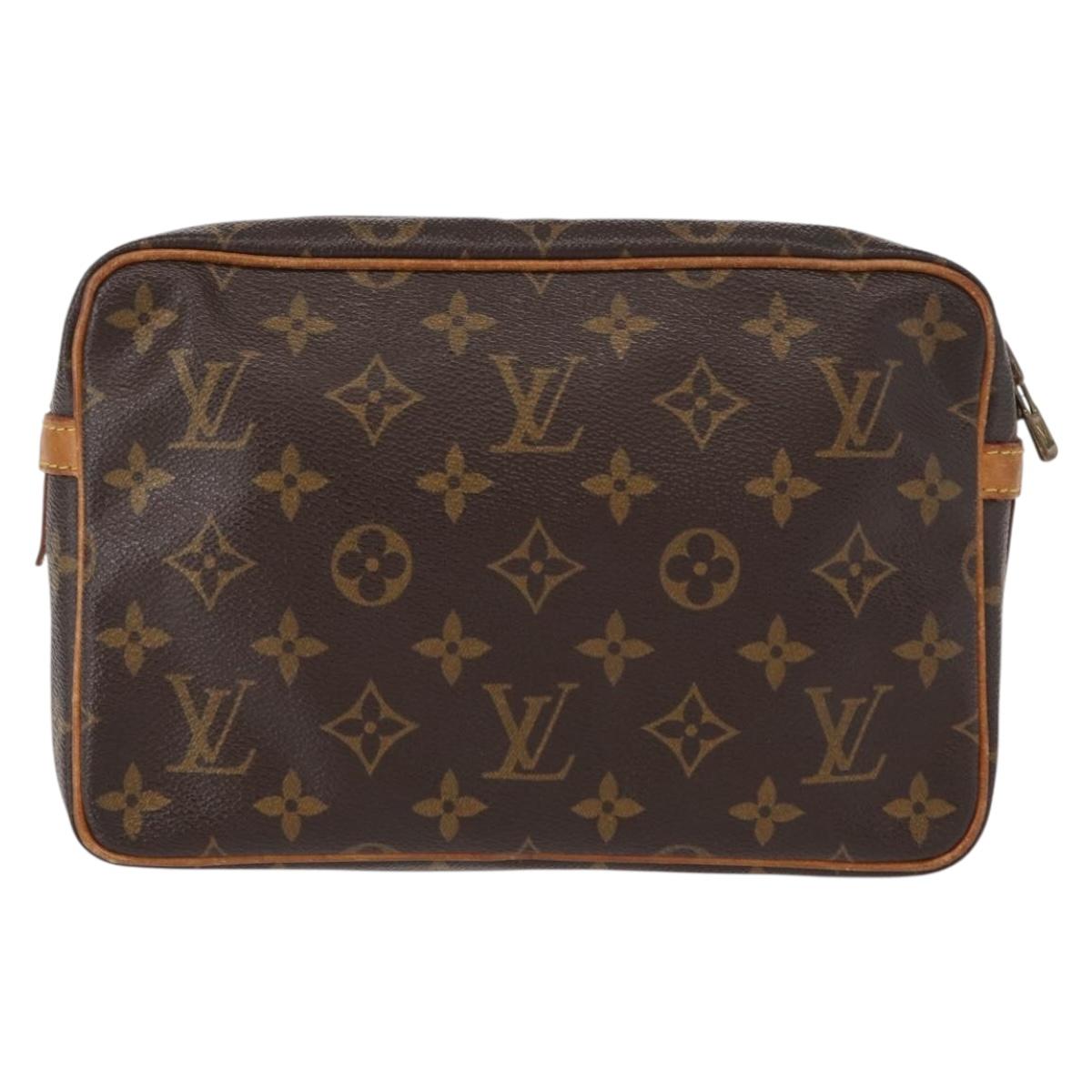 LOUIS VUITTON Monogram Compiegne 23 Clutch Bag M51847 LV Auth yk19540