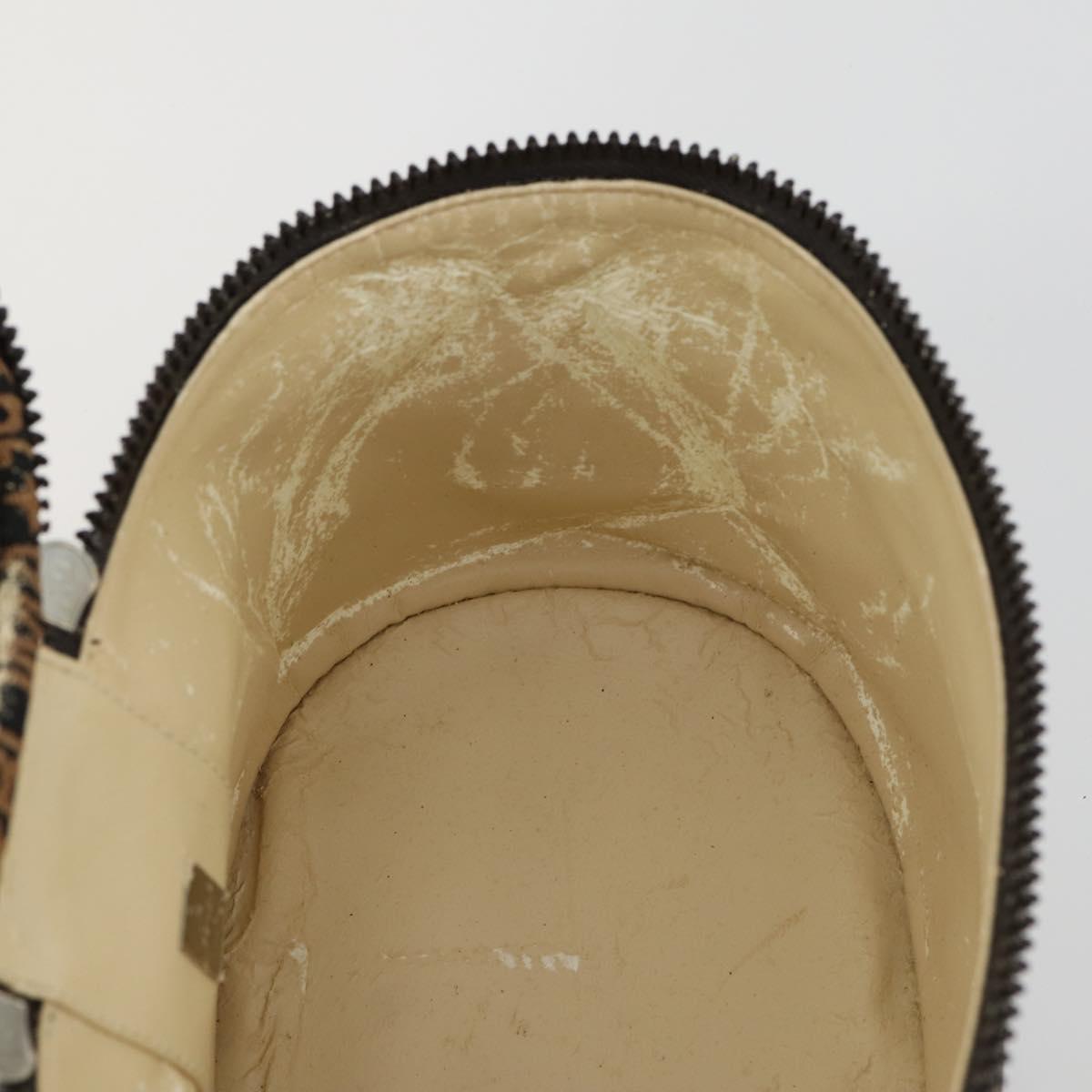 FENDI Zucca Canvas Vanity Pouch Black Brown Auth yk19543