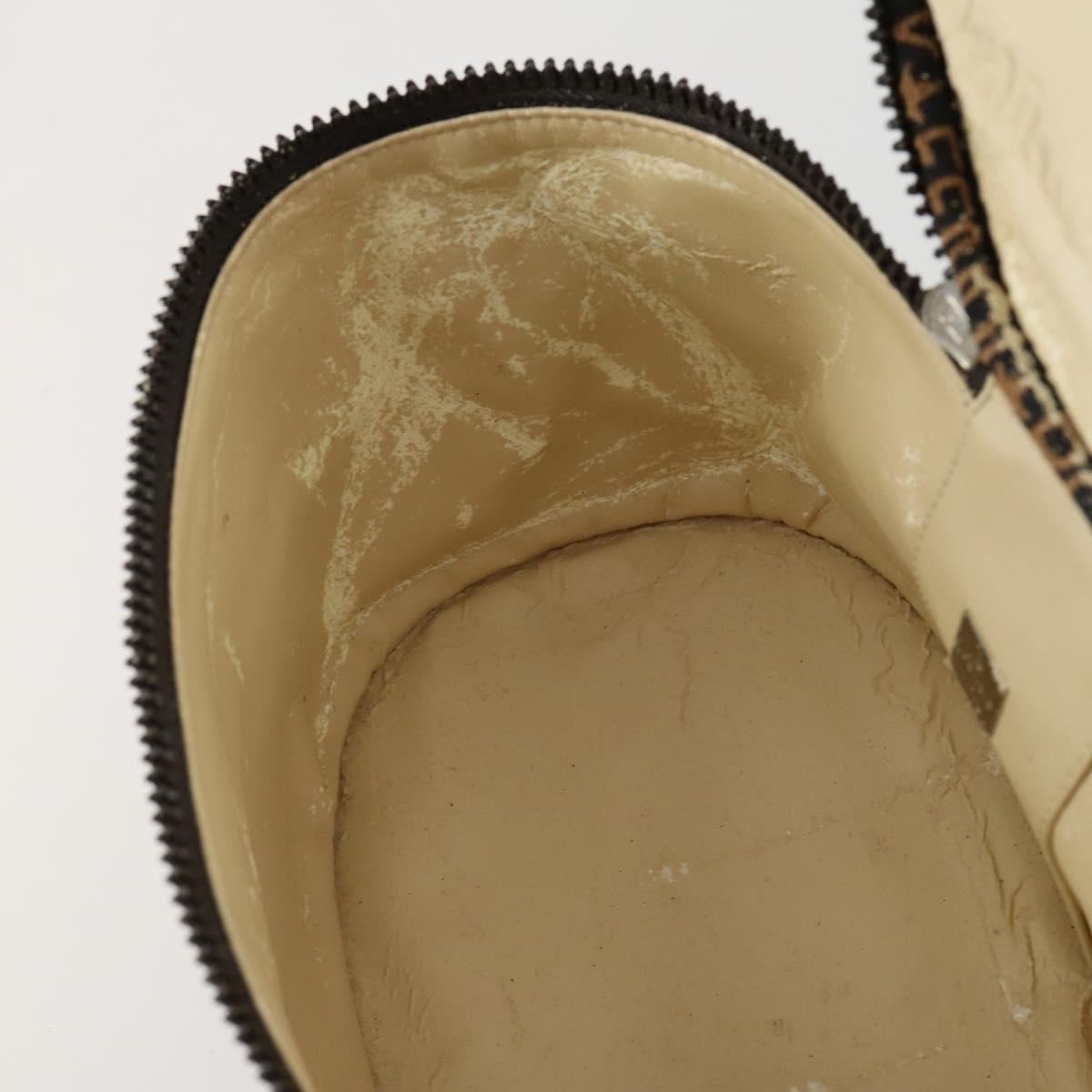 FENDI Zucca Canvas Vanity Pouch Black Brown Auth yk19543