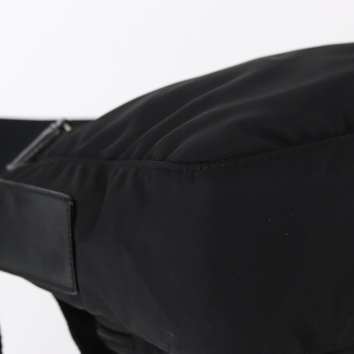 PRADA Shoulder Bag Nylon Black Silver Auth yk19544