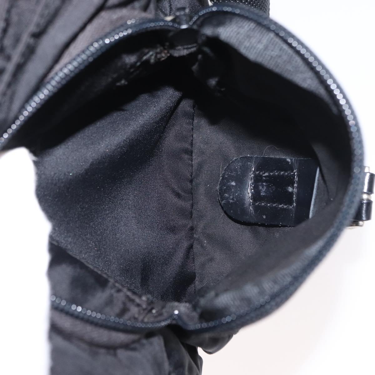 PRADA Shoulder Bag Nylon Black Silver Auth yk19544