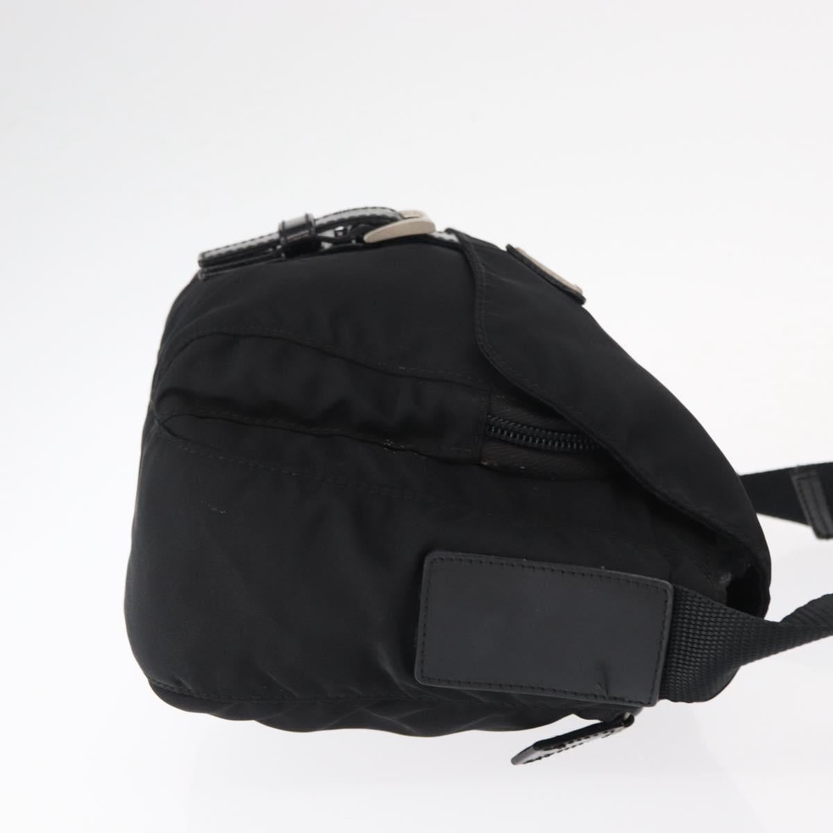 PRADA Shoulder Bag Nylon Black Silver Auth yk19544