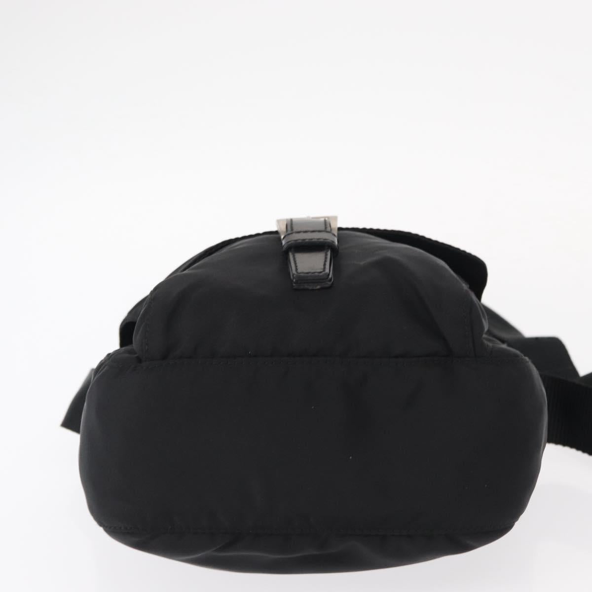 PRADA Shoulder Bag Nylon Black Silver Auth yk19544