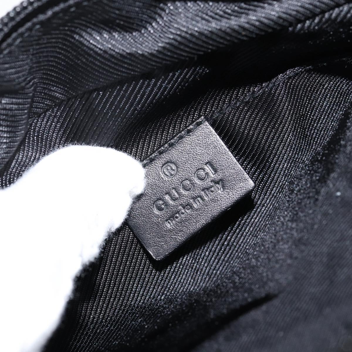 GUCCI GG Canvas Shoulder Bag Black Silver 28562 Auth yk19546