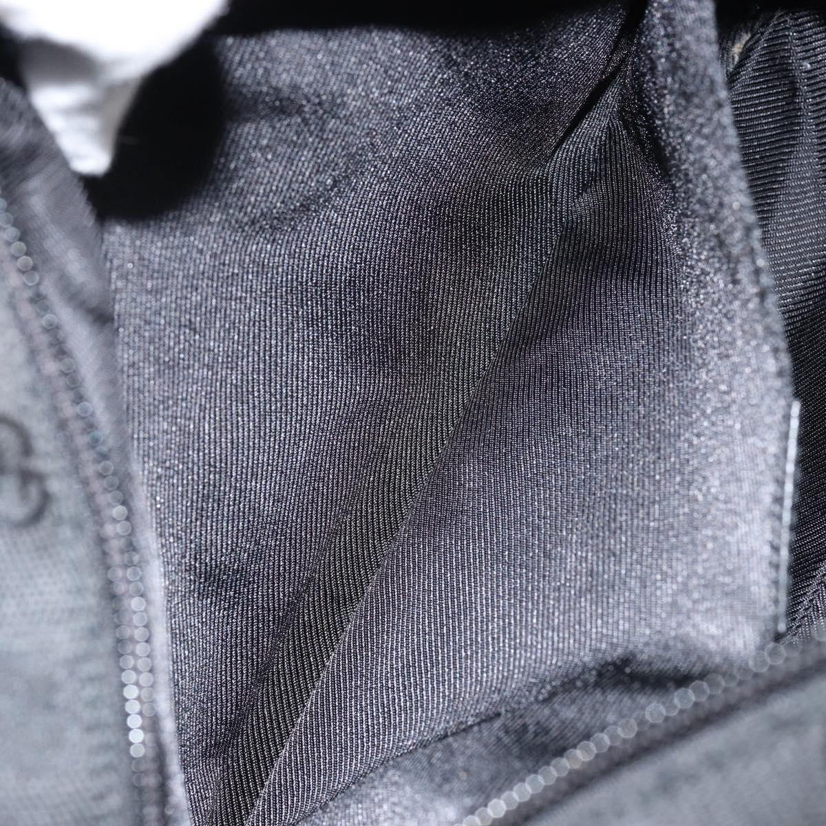 GUCCI GG Canvas Shoulder Bag Black Silver 28562 Auth yk19546