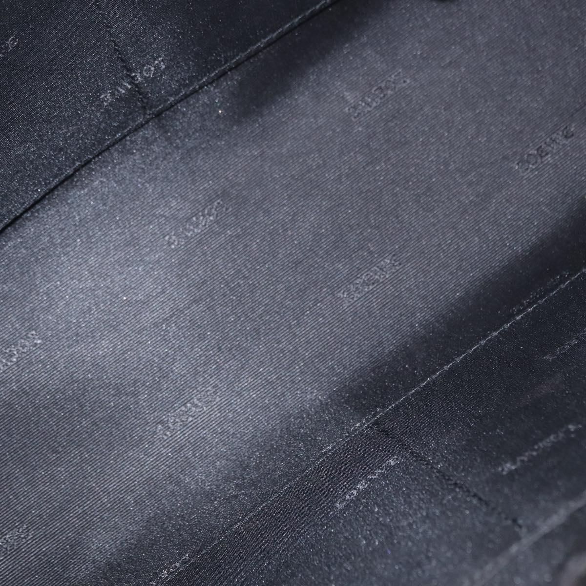 LOEWE Sender Hand Bag Leather Black Silver Auth yk19550