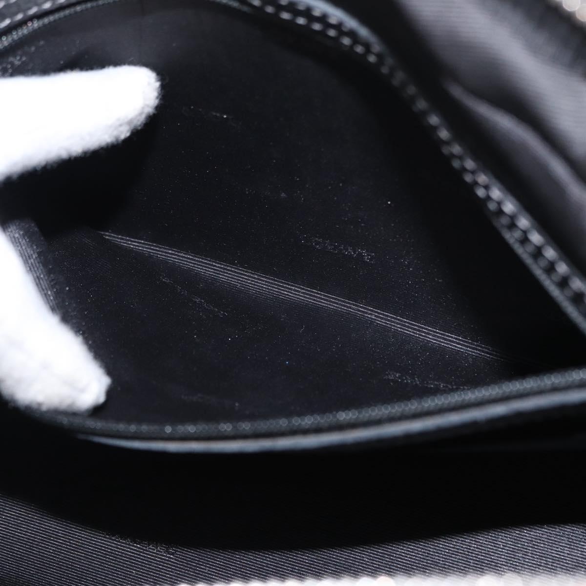 LOEWE Sender Hand Bag Leather Black Silver Auth yk19550