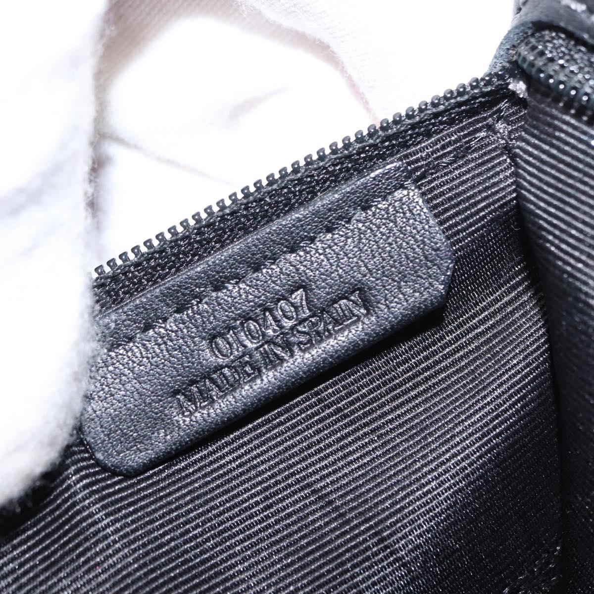 LOEWE Sender Hand Bag Leather Black Silver Auth yk19550