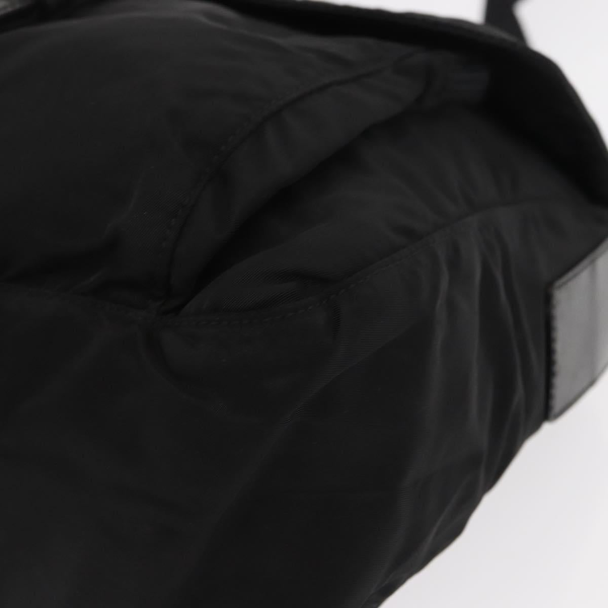 PRADA Shoulder Bag Nylon Black Silver Auth yk19551