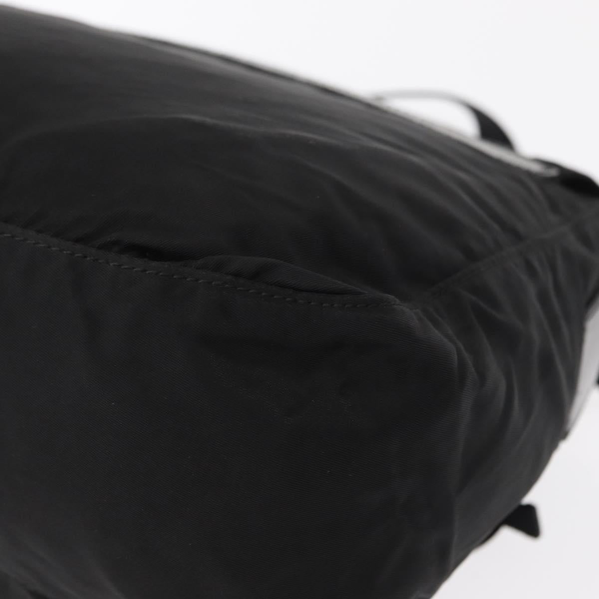 PRADA Shoulder Bag Nylon Black Silver Auth yk19551