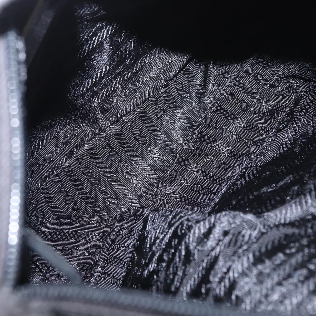 PRADA Shoulder Bag Nylon Black Silver Auth yk19551