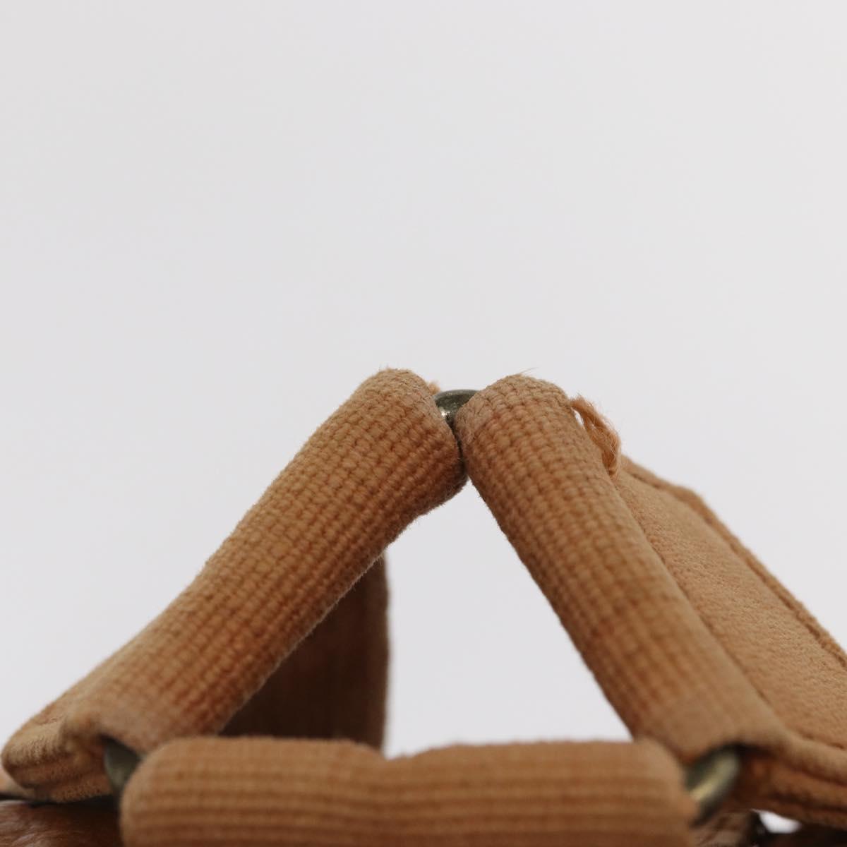 MCM Logogram Vicetos Backpack PVC Leather Brown Gold Auth yk19568