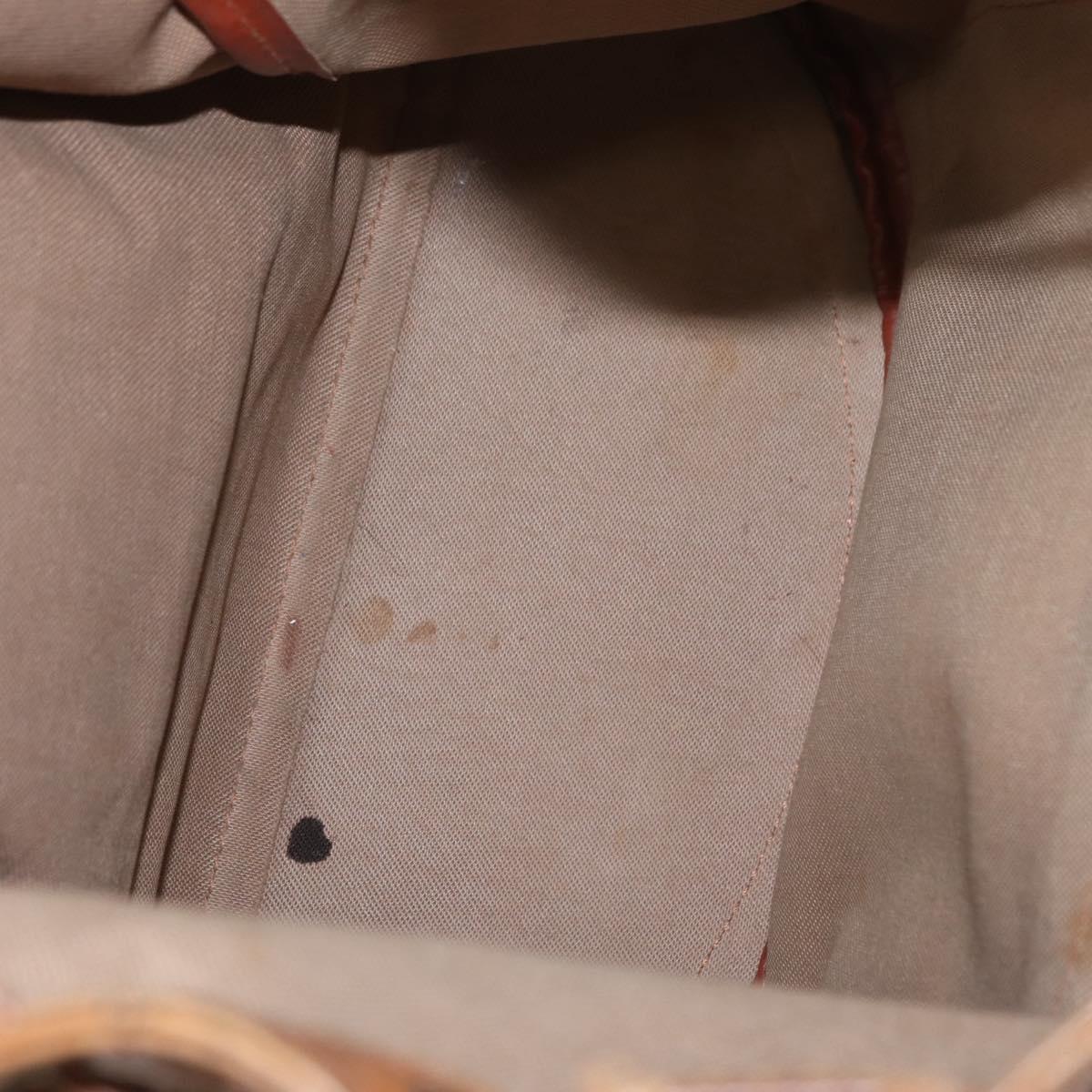 MCM Logogram Vicetos Backpack PVC Leather Brown Gold Auth yk19568