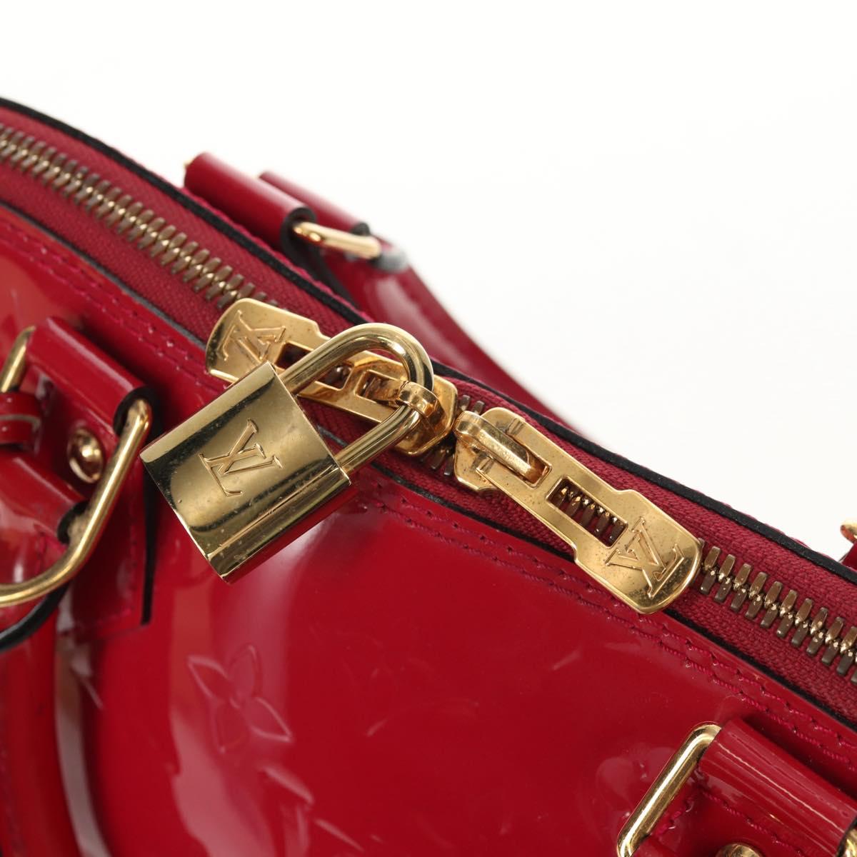 LOUIS VUITTON Monogram Vernis Alma PM Hand Bag Rose Andian M91770 Auth yk19570V