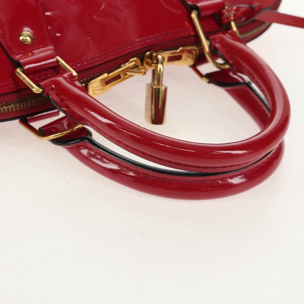 LOUIS VUITTON Monogram Vernis Alma PM Hand Bag Rose Andian M91770 Auth yk19570V