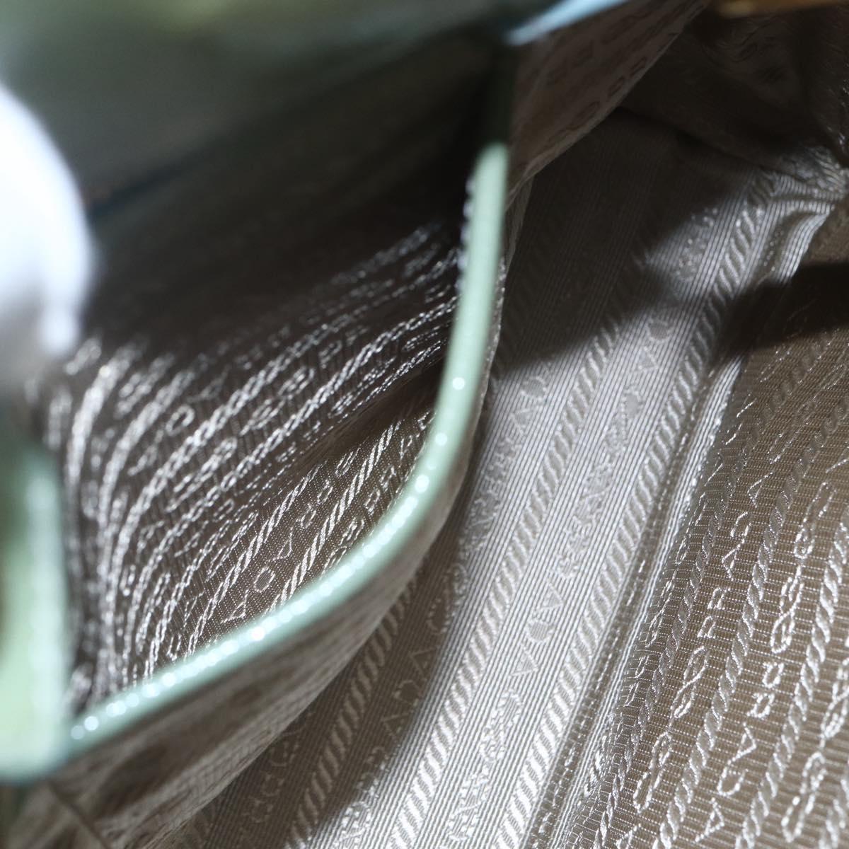 PRADA Hand Bag Safiano leather 2way Blue Gold Auth yk19579