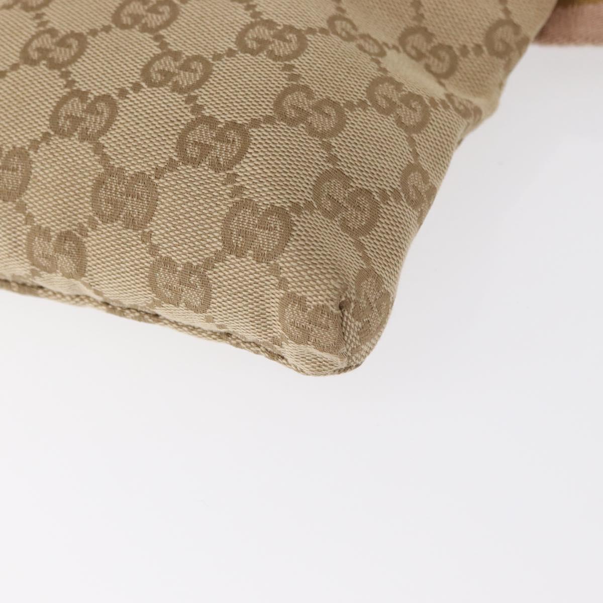 GUCCI GG Canvas Waist bag Beige Gold 28566 Auth yk19581