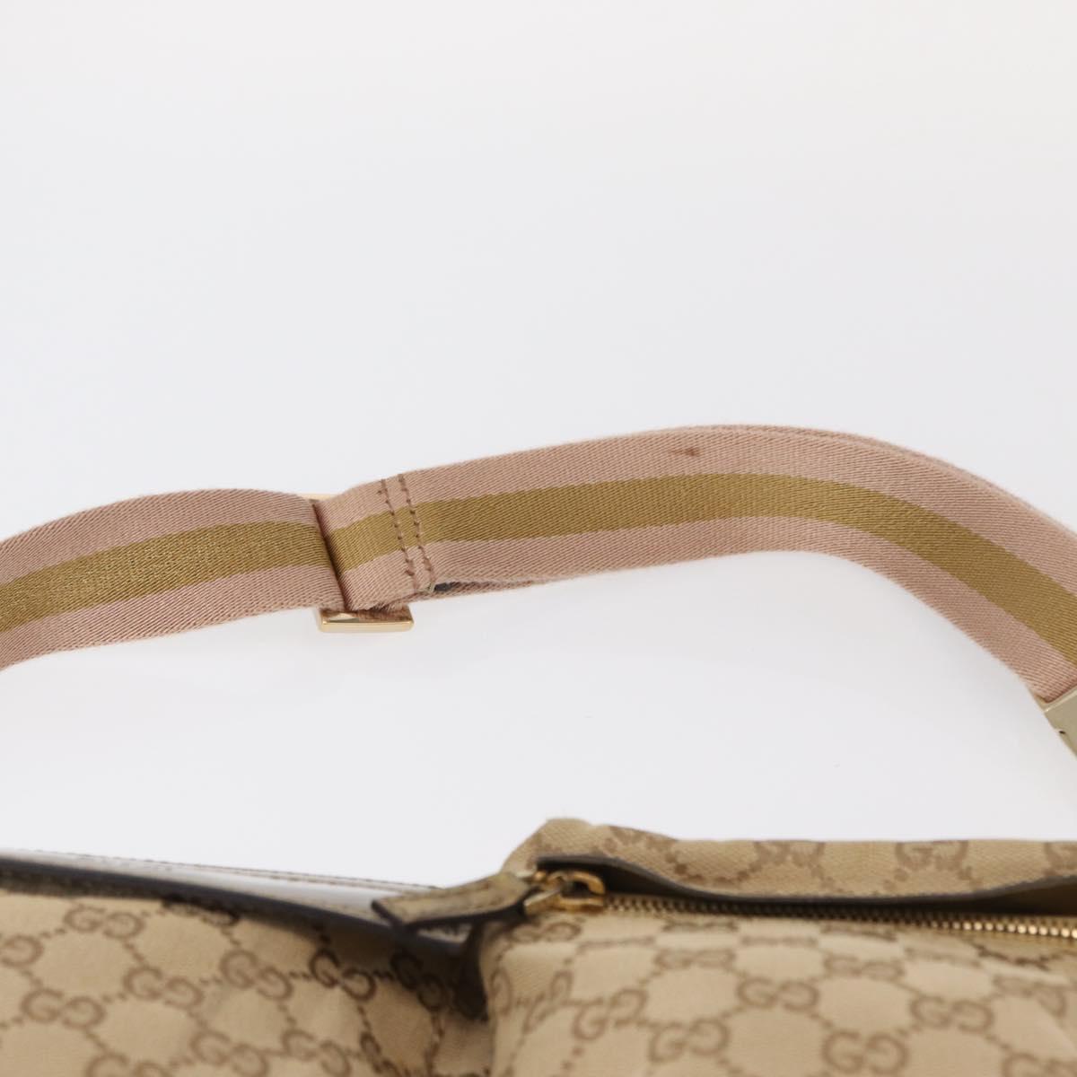 GUCCI GG Canvas Waist bag Beige Gold 28566 Auth yk19581