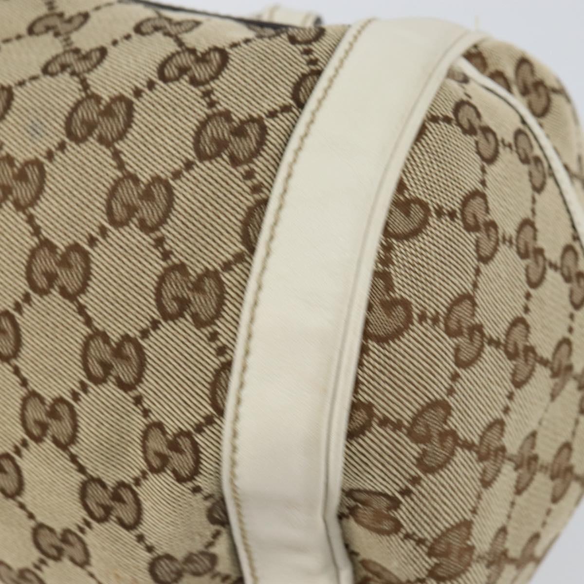 GUCCI GG Canvas Hand Bag Beige Gold 189825 Auth yk19588