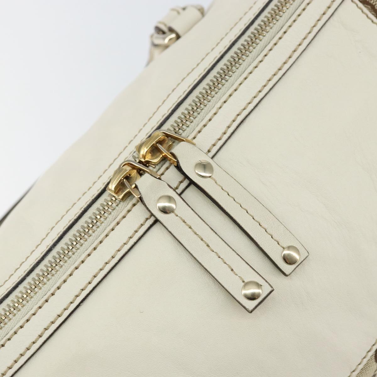 GUCCI GG Canvas Hand Bag Beige Gold 189825 Auth yk19588