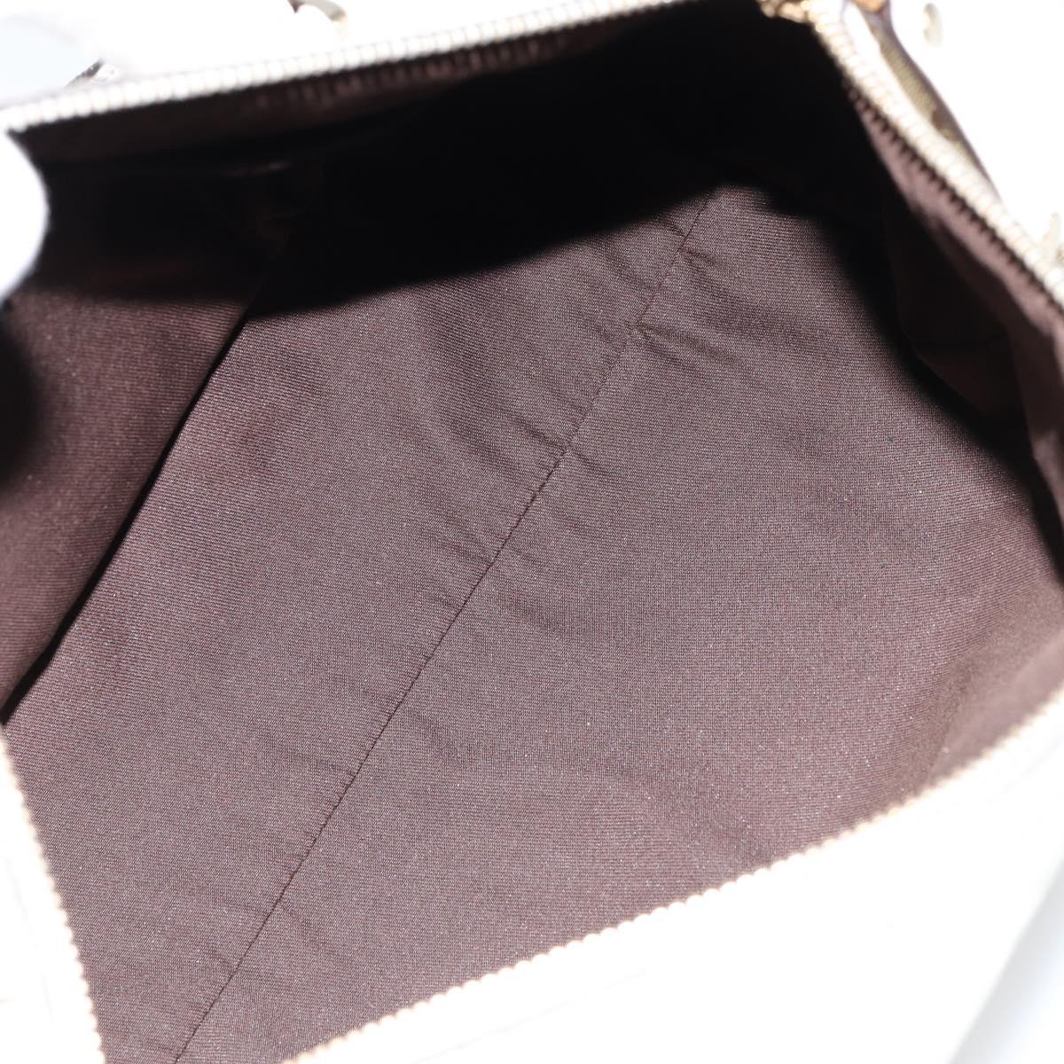 GUCCI GG Canvas Hand Bag Beige Gold 189825 Auth yk19588