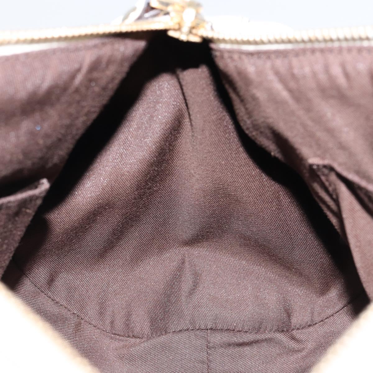 GUCCI GG Canvas Hand Bag Beige Gold 189825 Auth yk19588