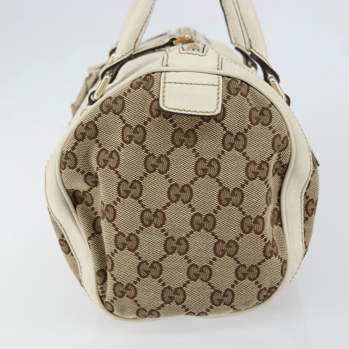 GUCCI GG Canvas Hand Bag Beige Gold 189825 Auth yk19588