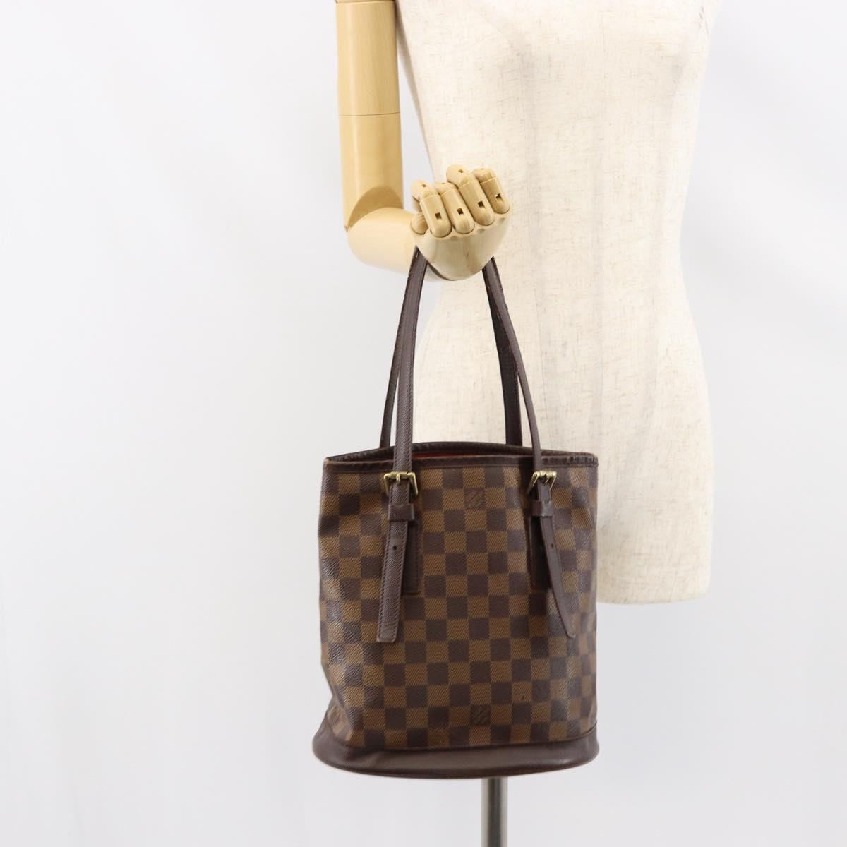 LOUIS VUITTON Damier Ebene Marais Shoulder Bag N42240 LV Auth yk19594
