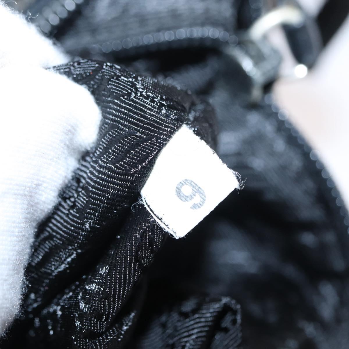 PRADA Shoulder Bag Nylon Black Silver Auth yk19596