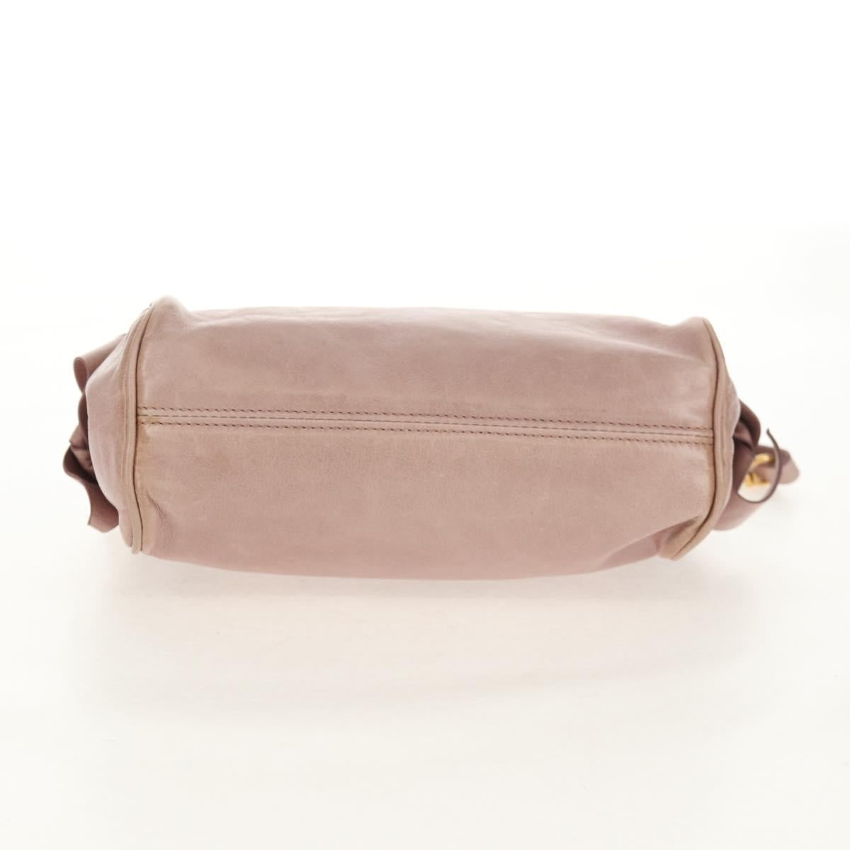 Miu Miu Shoulder Bag Leather Pink Gold Auth yk19597V