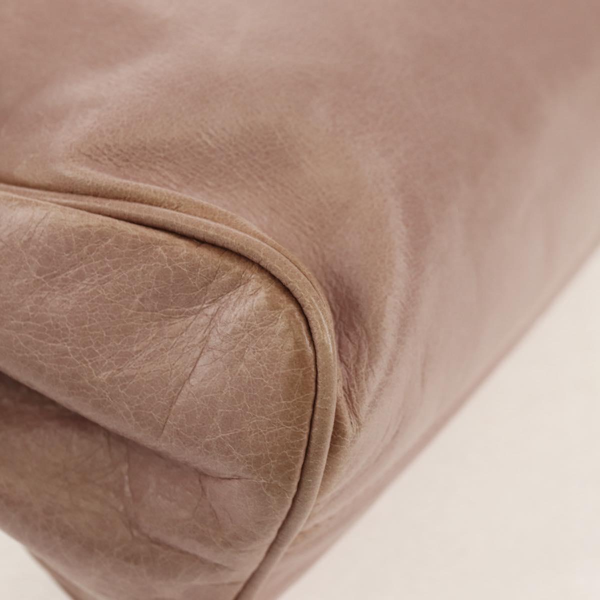 Miu Miu Shoulder Bag Leather Pink Gold Auth yk19597V