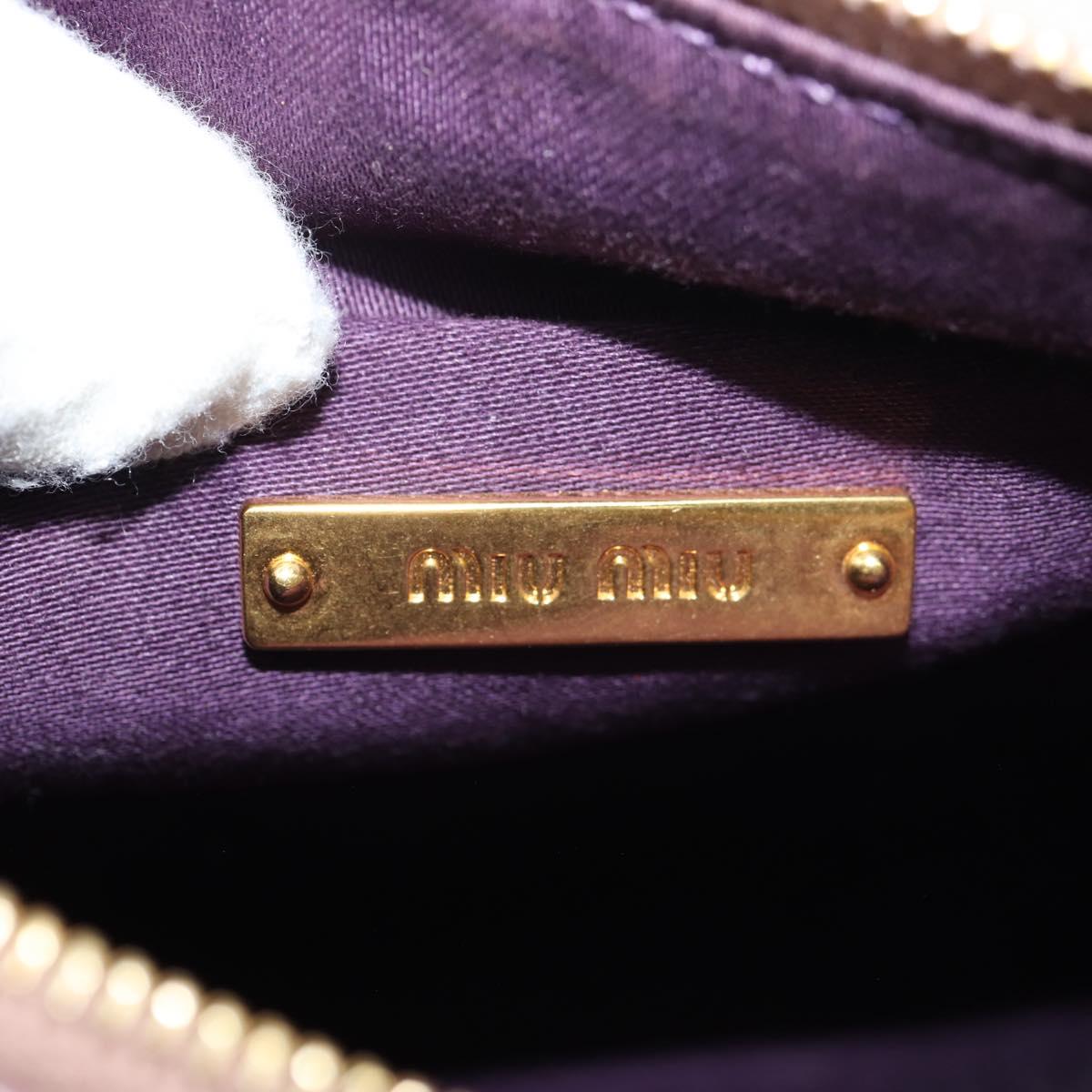 Miu Miu Shoulder Bag Leather Pink Gold Auth yk19597V