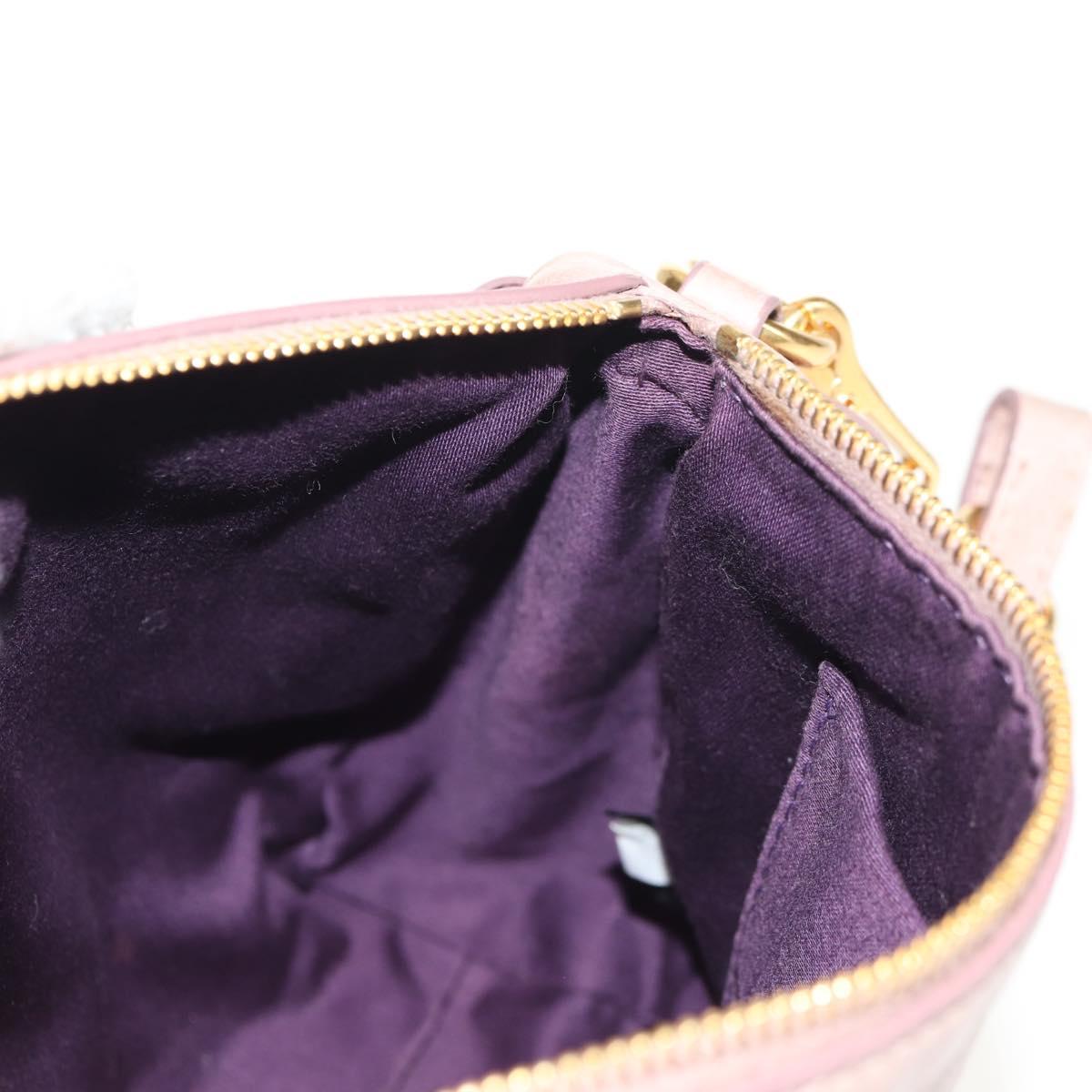 Miu Miu Shoulder Bag Leather Pink Gold Auth yk19597V