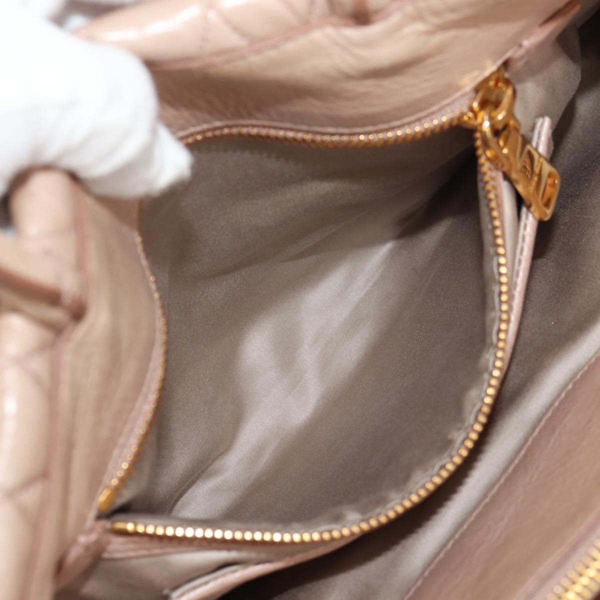 Miu Miu Hand Bag Leather 2way Beige Gold Auth yk19600V