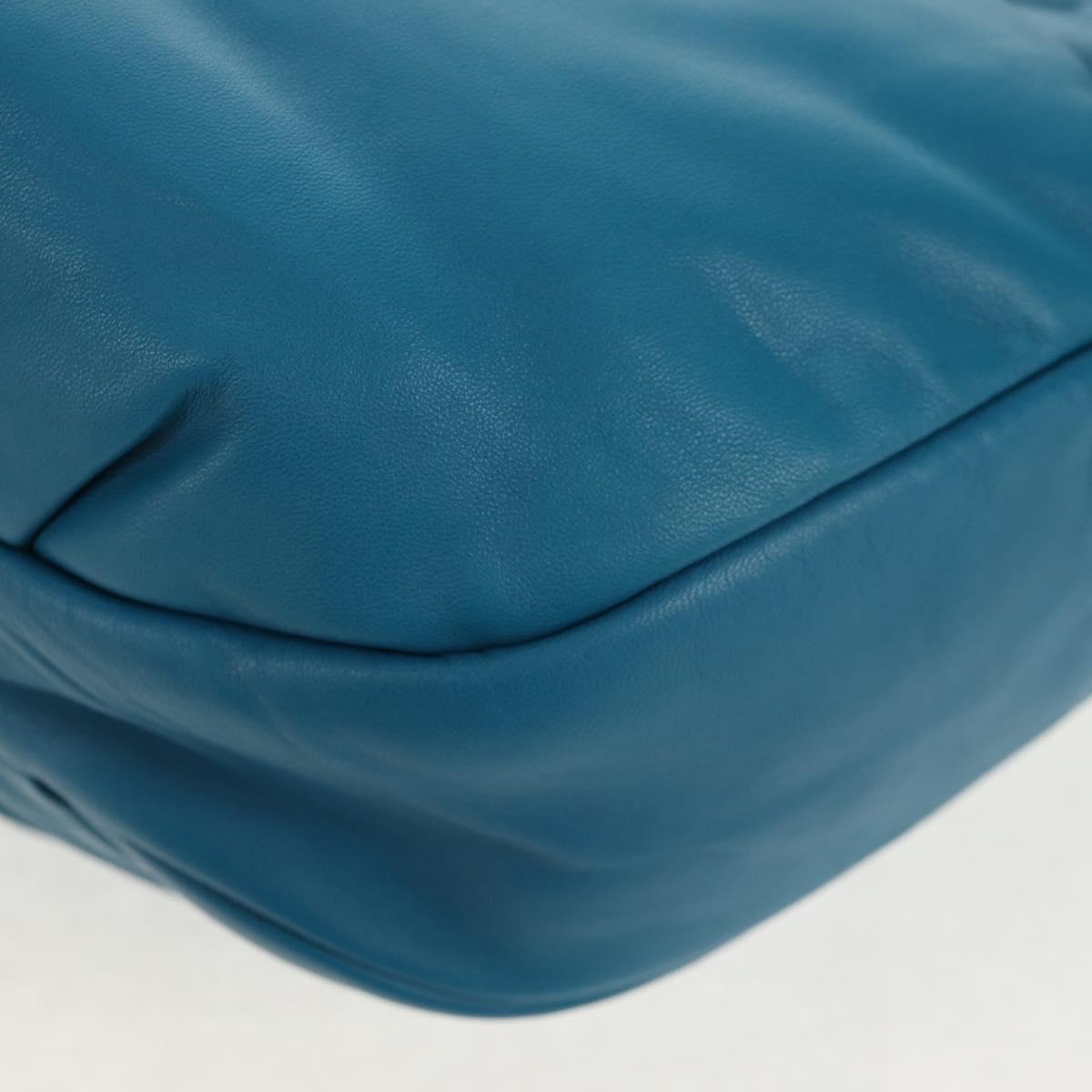 LOEWE Anagram Shoulder Bag Leather Blue Auth yk19601V