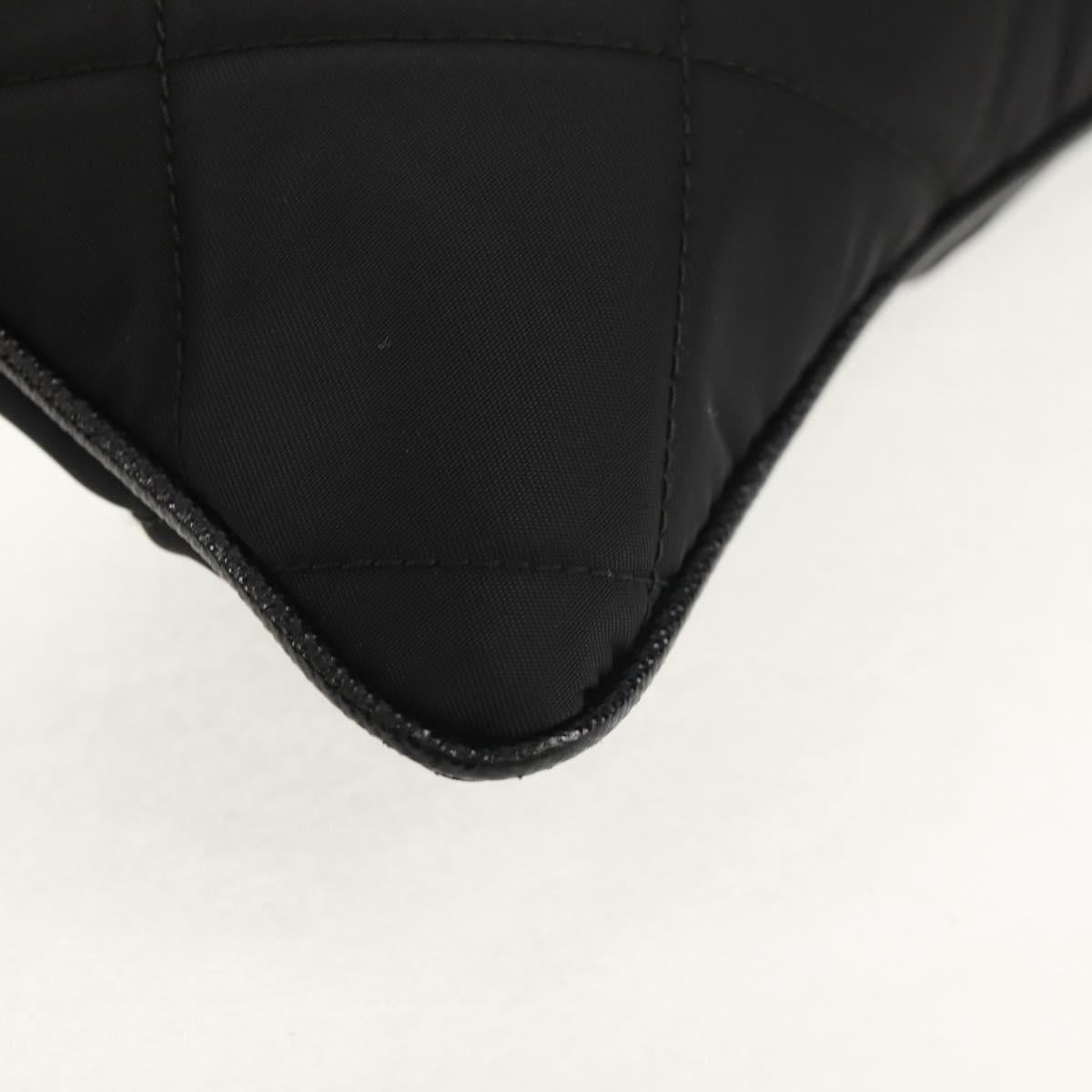 PRADA Test Input Accessory Pouch Nylon Black Gold Auth yk19602V