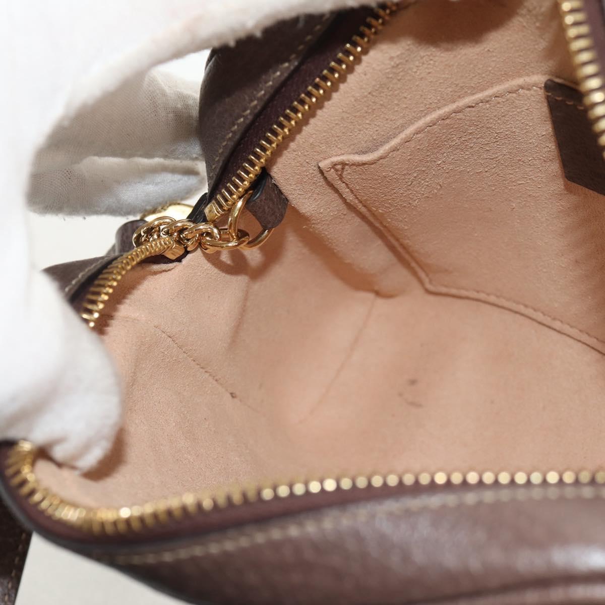 GUCCI Ophidia GG Supreme Web Sherry Line Bag PVC Beige 517350 Auth yk19604M