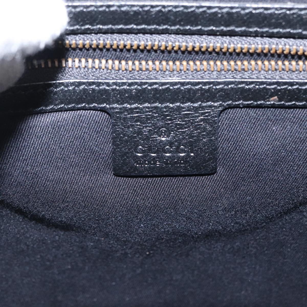 GUCCI GG Canvas Hand Bag Black 123439 Auth yk19605
