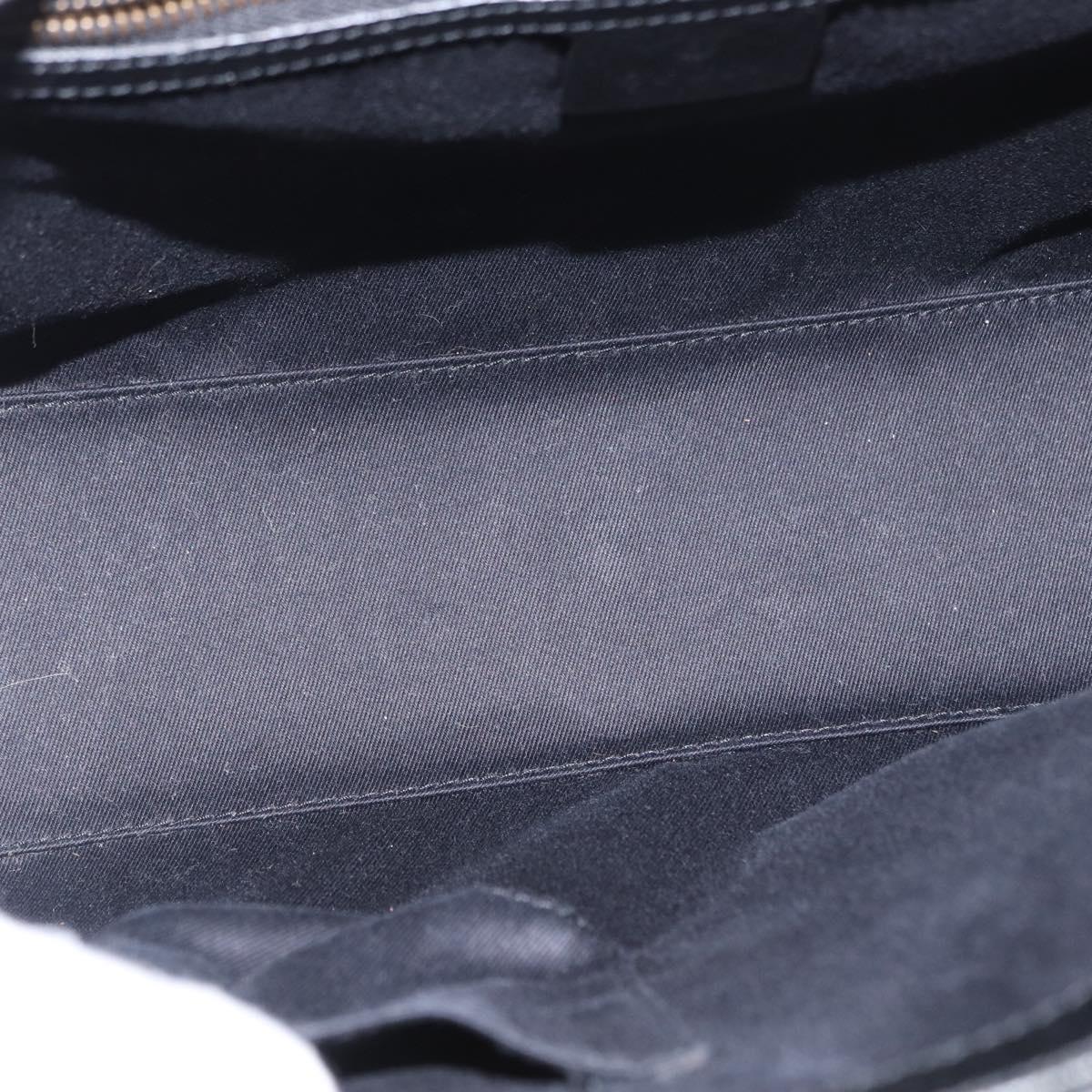 GUCCI GG Canvas Hand Bag Black 123439 Auth yk19605