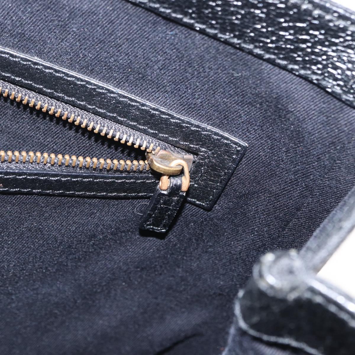 GUCCI GG Canvas Hand Bag Black 123439 Auth yk19605