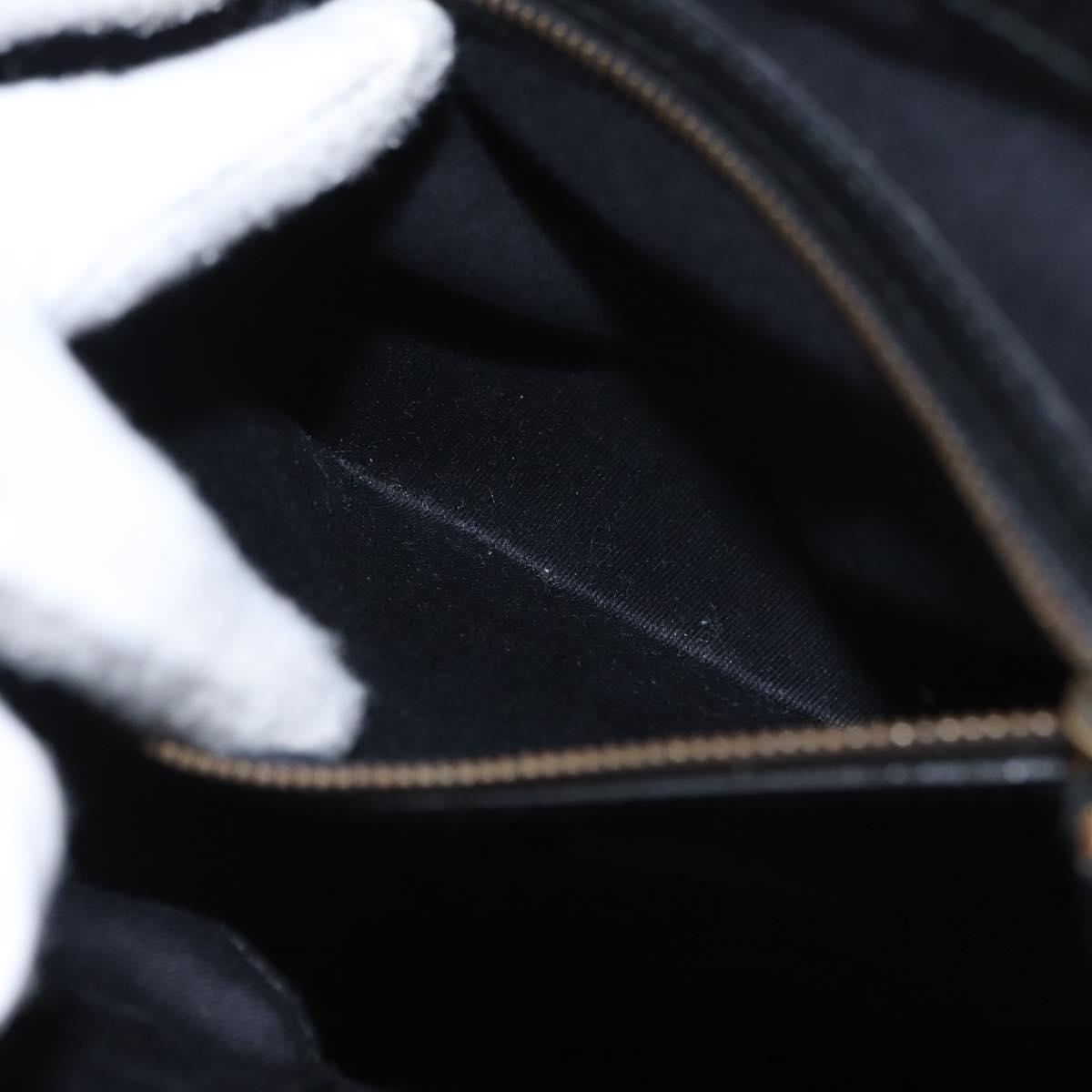 GUCCI GG Canvas Hand Bag Black 123439 Auth yk19605