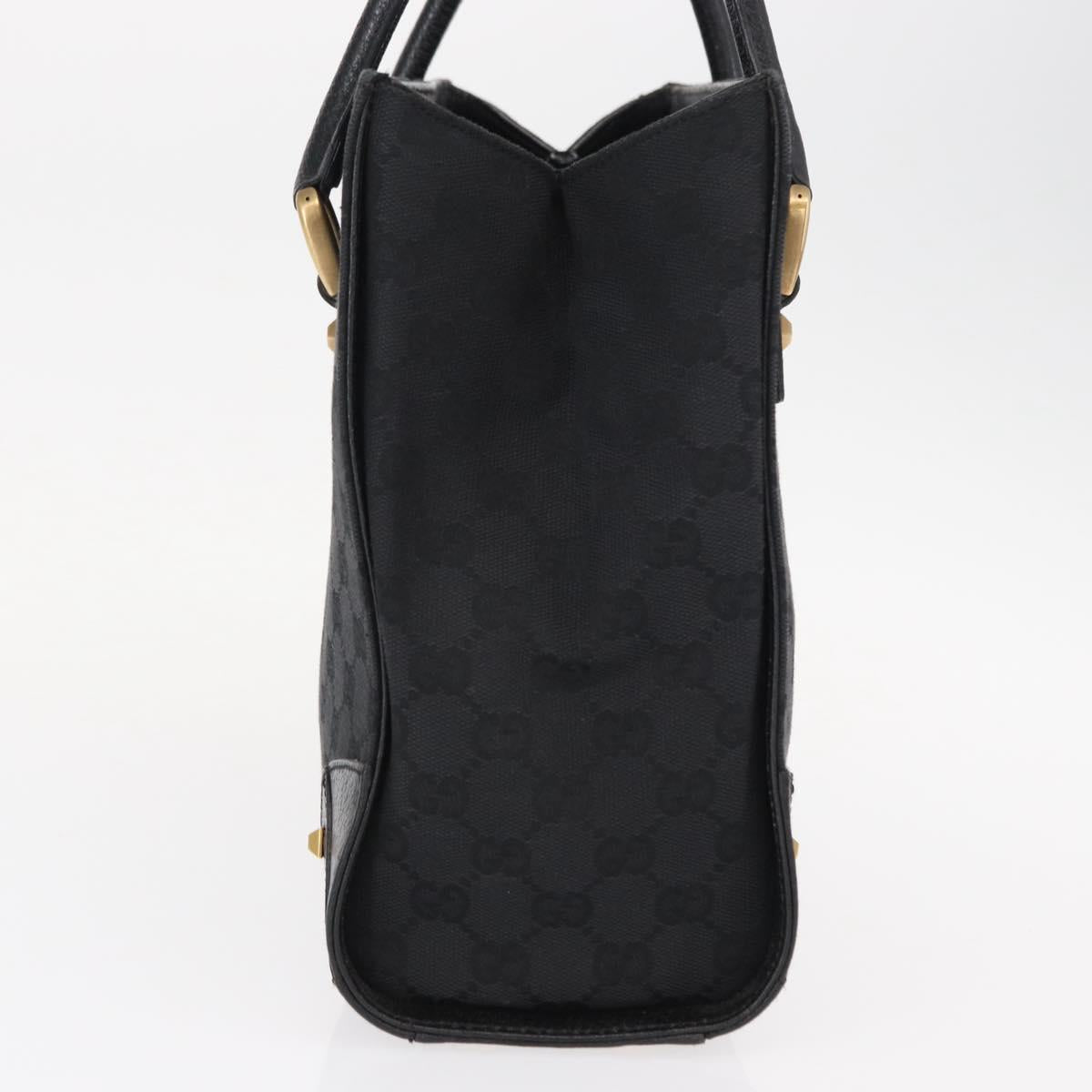 GUCCI GG Canvas Hand Bag Black 123439 Auth yk19605