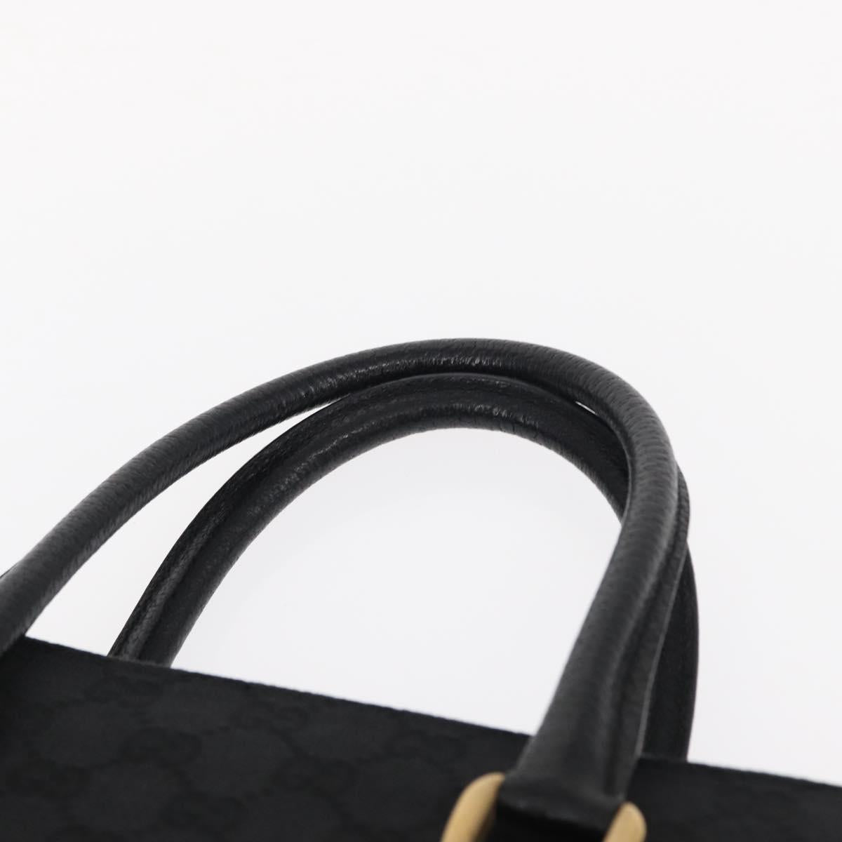 GUCCI GG Canvas Hand Bag Black 123439 Auth yk19605