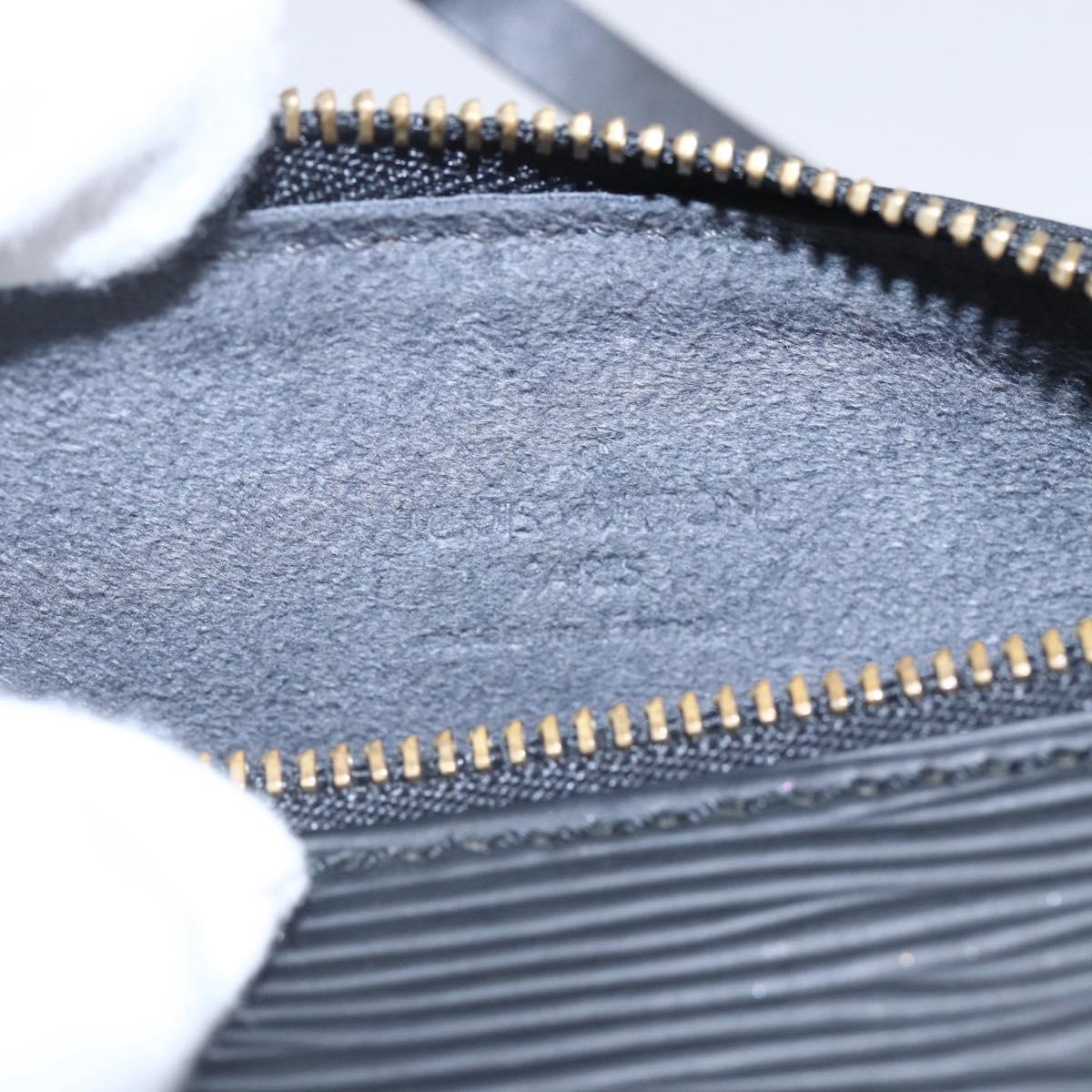 LOUIS VUITTON Epi Soufflot Pouch Black LV Auth yk19611
