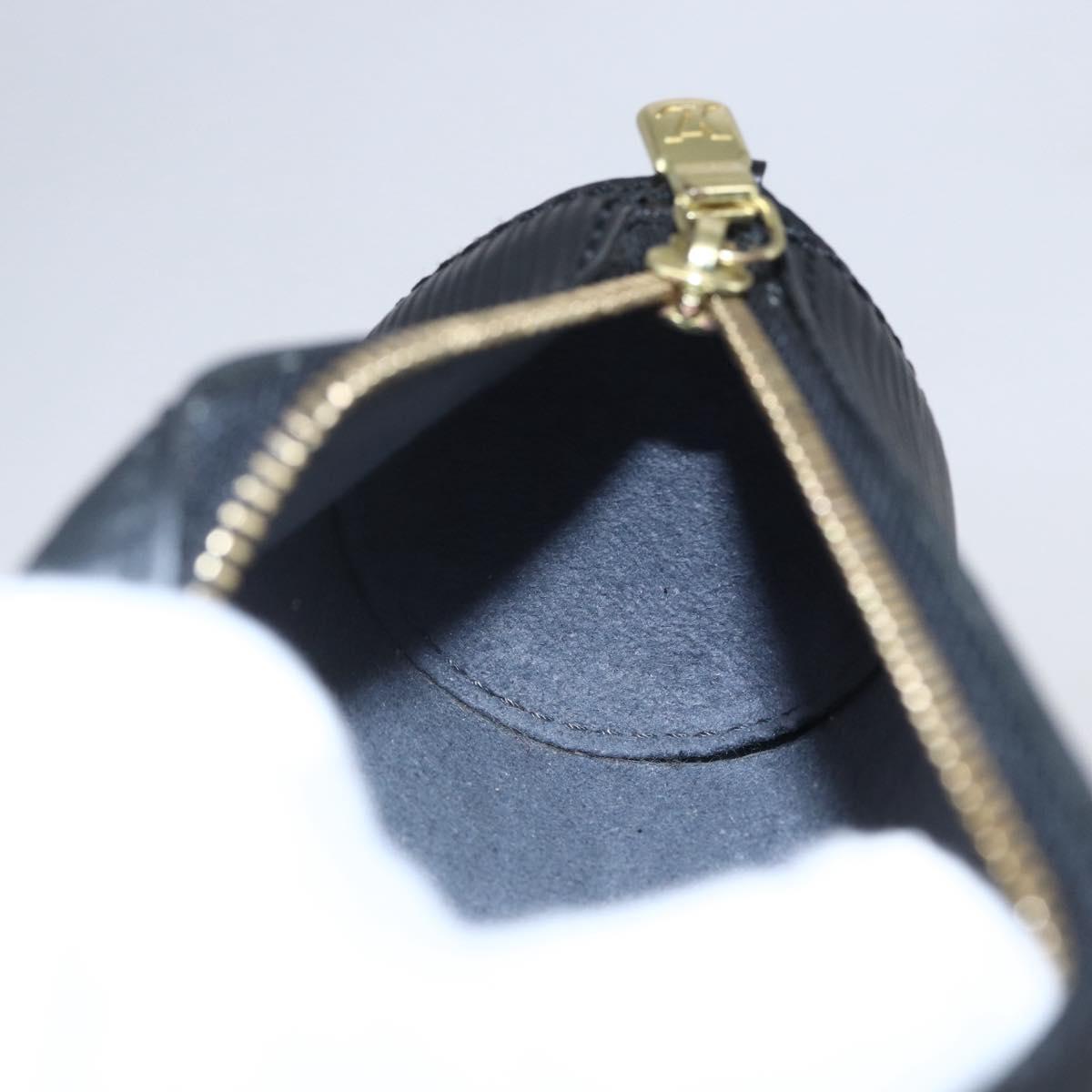 LOUIS VUITTON Epi Soufflot Pouch Black LV Auth yk19611